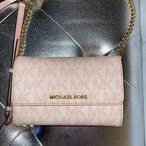 Michael Kors Pink and White Purse